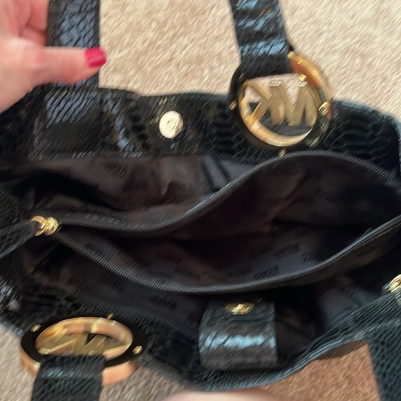 Michael Kors Shiny Snakeskin Purse - Picture 7 of 10